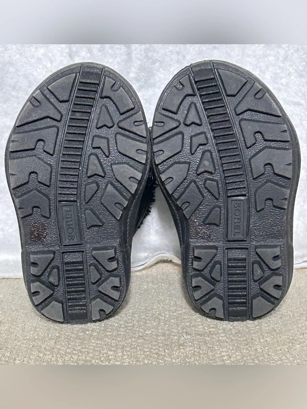 Sorel Kids Black Snow Commander Waterproof 200g Insulated Winter Boots SZ 5